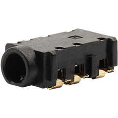 Same Sky (formerly CUI Devices)-SJ-43617-SMT-TR Connector Audio and Video Conn 3.5MM Audio Jack RCP 4 POS Solder RA SMD 7 Terminal 1 Port T/R