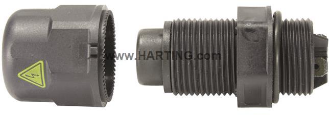 HARTING-21011401323 Steckverbinder, rund HARAX PG 13.5 PFT 4-POLE