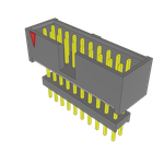 Conn Elevated Shrouded Header HDR 20 POS 2.54mm Solder ST Top Entry Thru-Hole Bulk