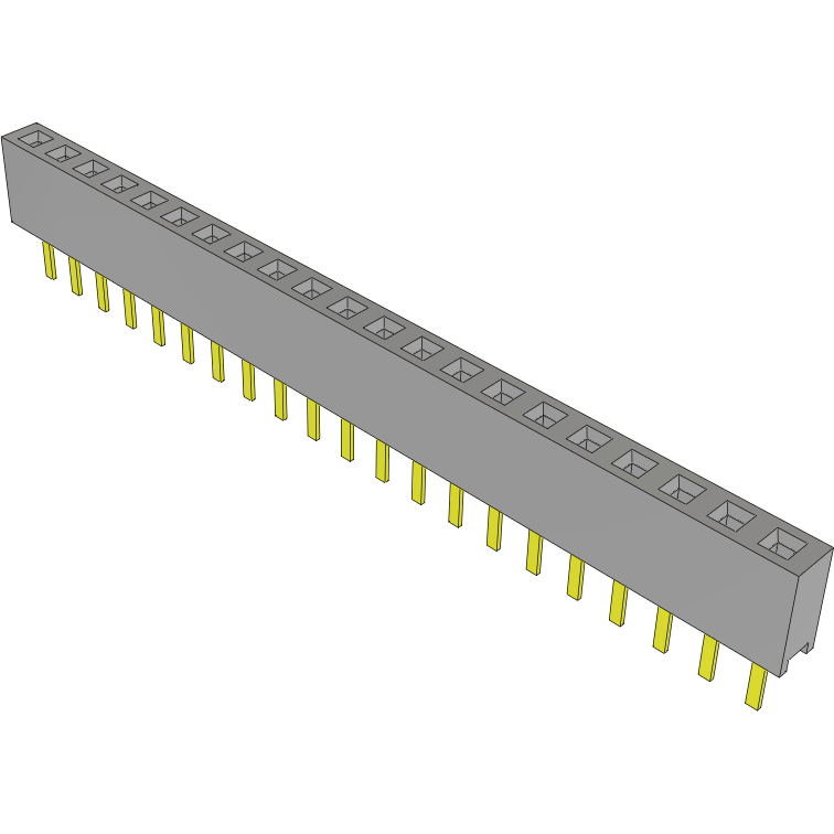 Samtec-MMS-121-01-L-SV Cabezales del conector y receptáculos PCB Conn Socket Strip SKT 21 POS 2mm Solder ST Top Entry Thru-Hole Tube