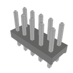 Conn Unshrouded Header HDR 10 POS 2mm Solder ST Top Entry Thru-Hole Bulk