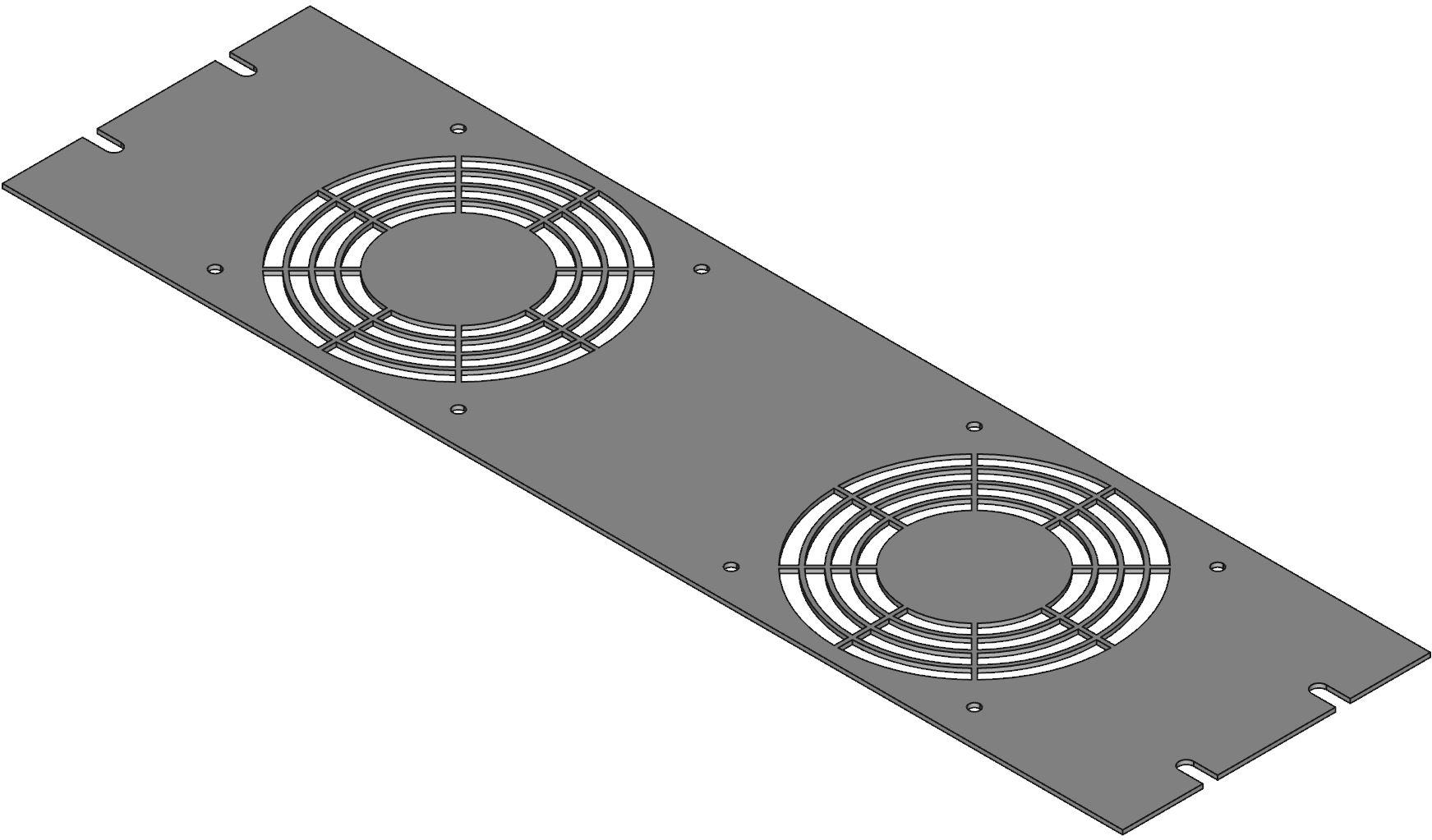 Hammond Manufacturing-PPGP191202BK1 Wärmemanagement-Zubehör Thrml Mgmt Access Grill Guard 119mm Black