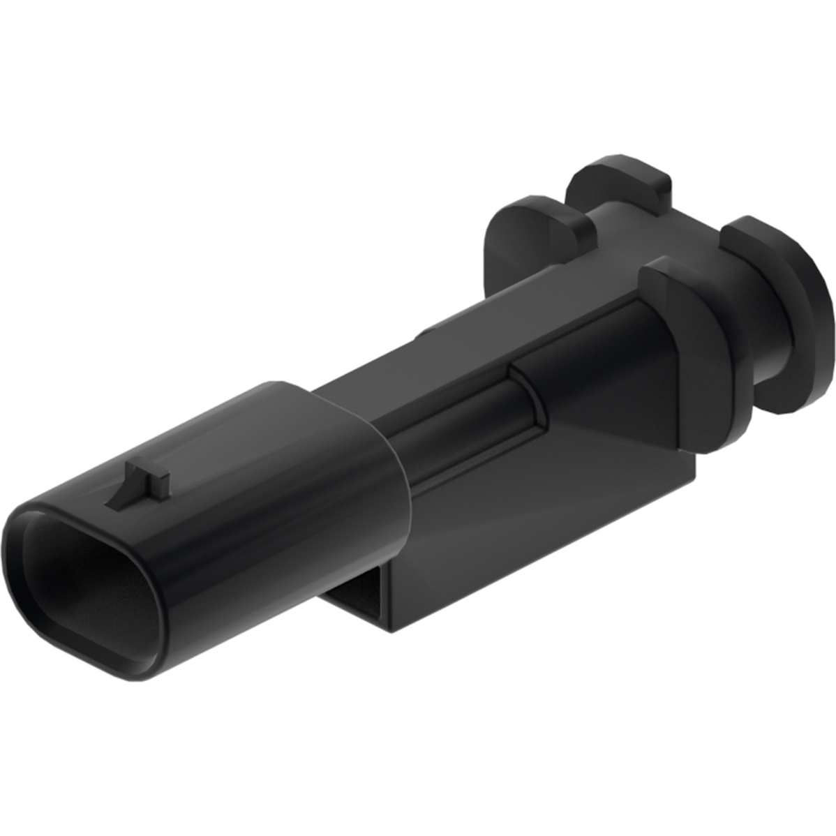 Delphi-35147458 Einzeladersteckverbinder, Gehäuse Conn Housing M 2 POS 4mm Crimp ST Cable Mount Black