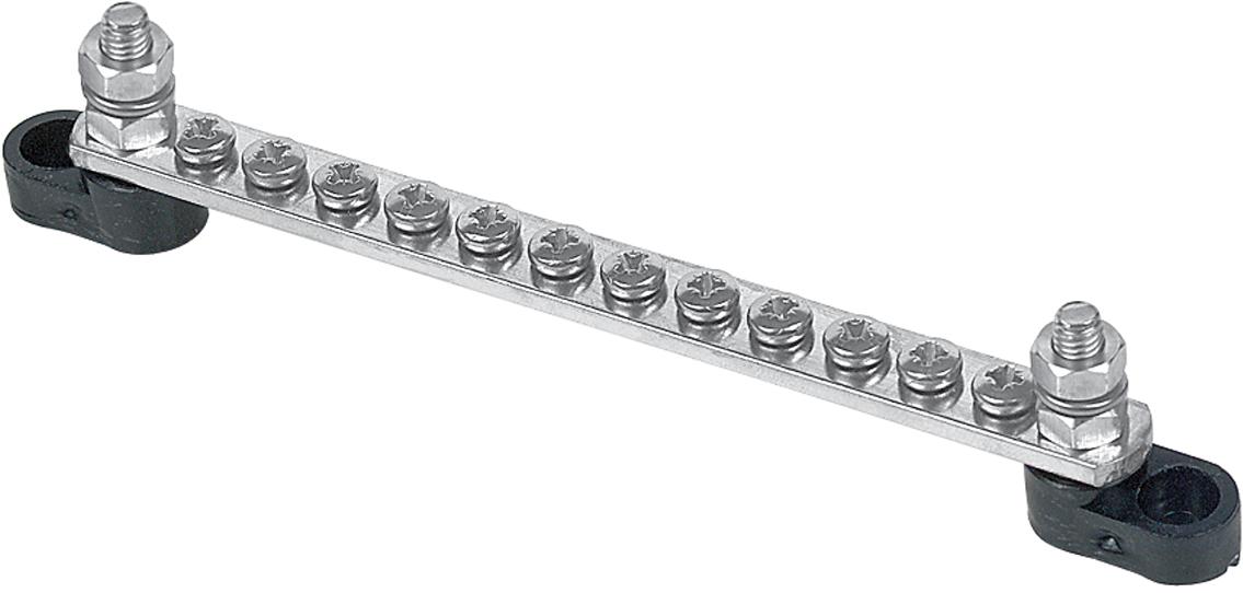 BEP Marine-BB-12W-2S null Buss Bar - 12 Way/100A with 2 Input Studs