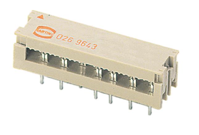 HARTING-09190209643 连接器插头及 PCB 插座 Conn IDC Connector 20 POS 2.54mm Solder RA Side Entry Thru-Hole