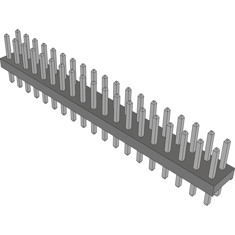 Samtec-TMM-119-03-T-D Cabezales del conector y receptáculos PCB Conn Unshrouded Header HDR 38 POS 2mm Solder ST Top Entry Thru-Hole Bulk