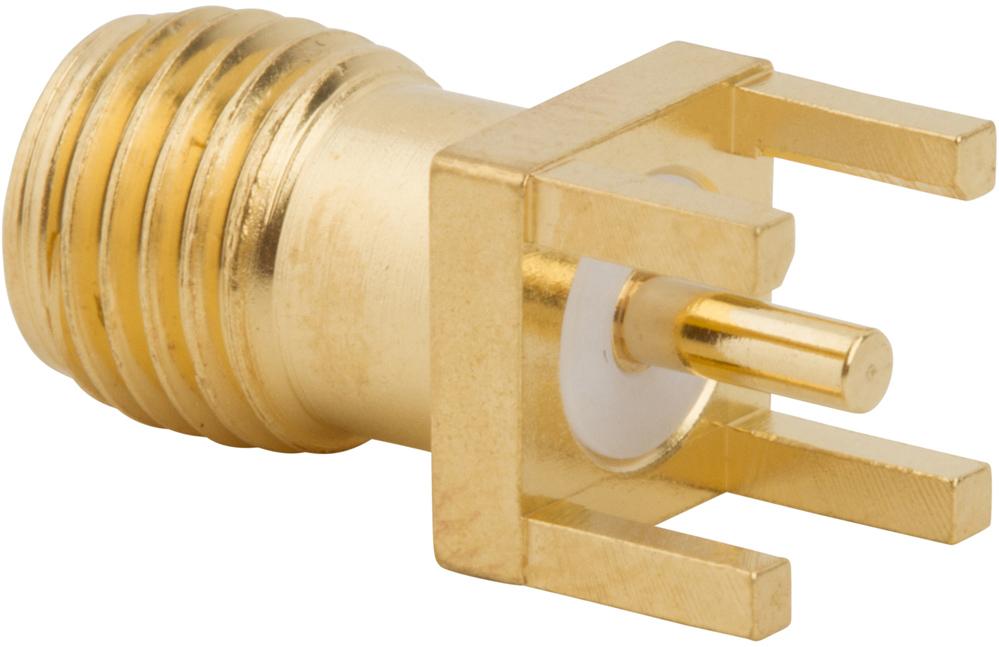 Amphenol RF-901-144 Connector RF Conn SMA 0Hz to 18GHz 50Ohm Solder ST Thru-Hole RCP Gold