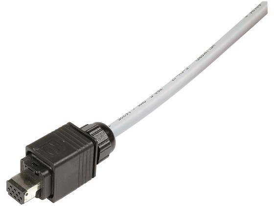 HARTING-09352610421 Interfaz de conector Han PP Signal 10p plug plastic 6.5-9.5mm