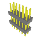 Conn Board Stacker HDR 12 POS 2.54mm Solder ST Top Entry Thru-Hole Bulk