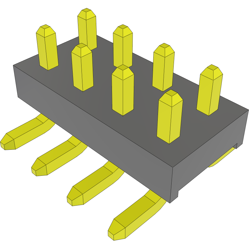 Samtec-TMM-104-05-G-D-SM Steckverbinderleisten und Leiterplattenbuchsen Conn Unshrouded Header HDR 8 POS 2mm Solder ST Top Entry SMD Tube