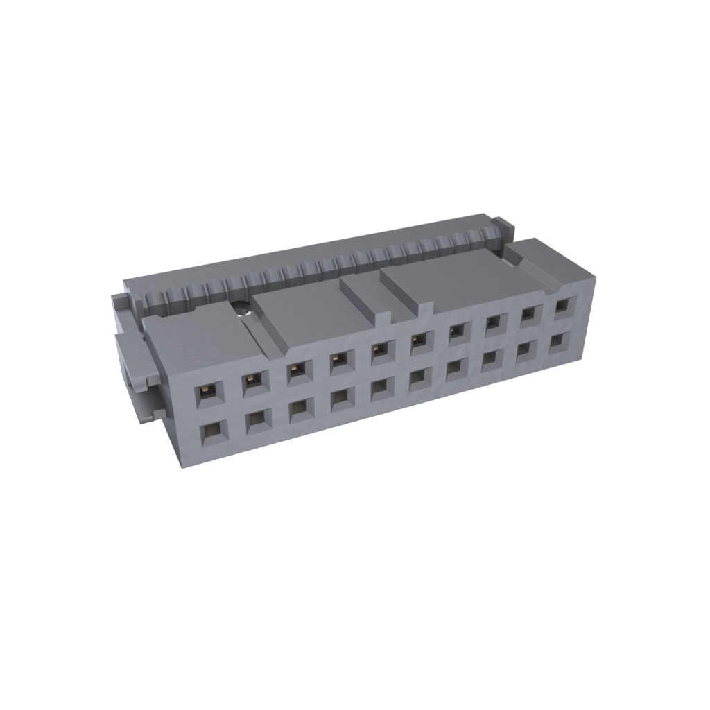 Amphenol Communications Solutions-71600-220LF Cabezales del conector y receptáculos PCB Quickie IDC Receptacle, Wire to Board connector -Double row - 20 Positions - 2.54 mm (0.1 in.)
