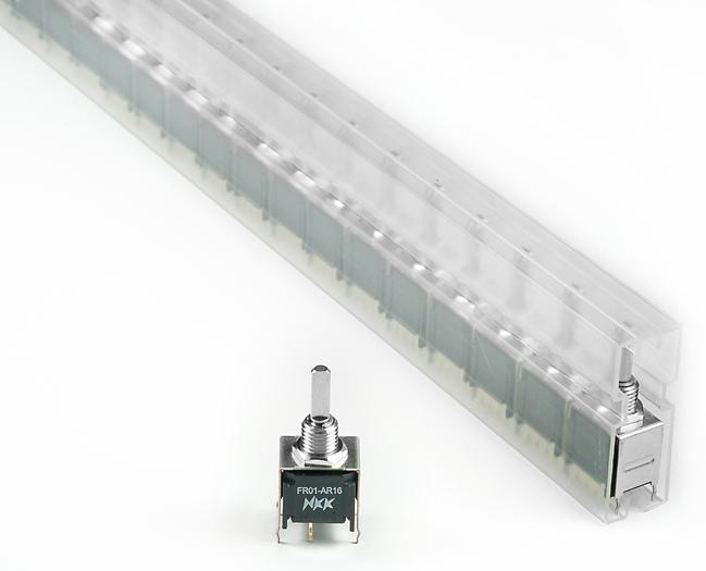 NKK Switches-FR01AR16PB DIP-Schalter Switch DIP N.O./N.C. SP16T 16 Shaft 0.1A 5VDC PC Pins 625Cycles Thru-Hole Tube