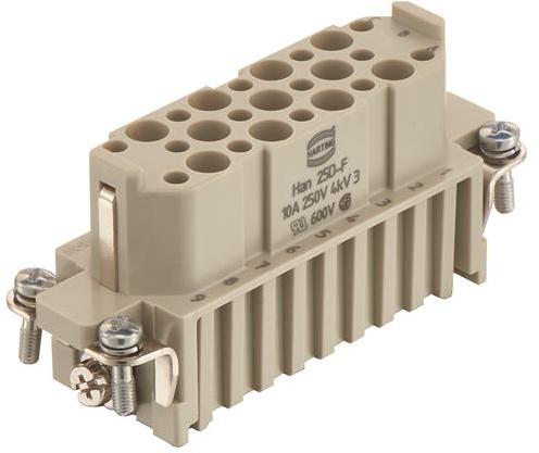 HARTING Technology Group-09210253101 Connector Rectangular Conn Rectangular F 25 POS Crimp ST Panel Mount Bag