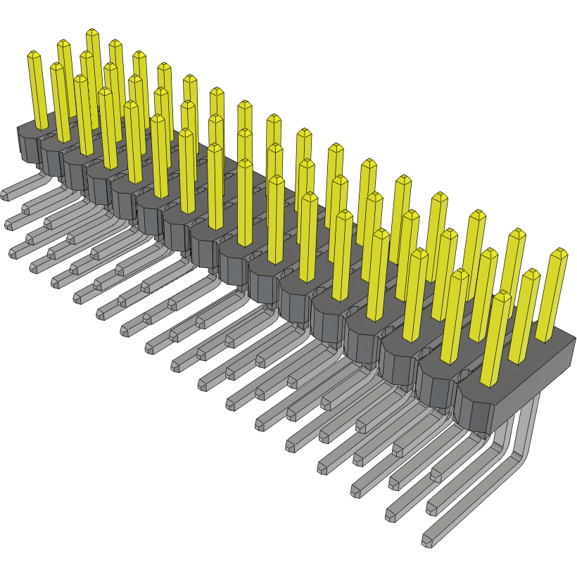 Samtec-HTSW-116-08-L-T-RA Steckverbinderleisten und Leiterplattenbuchsen Conn Unshrouded Header HDR 48 POS 2.54mm Solder RA Side Entry Thru-Hole Bulk