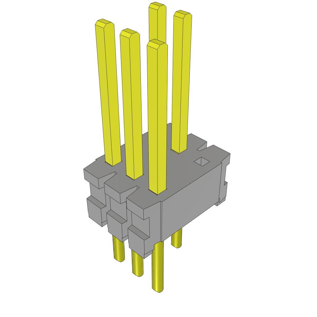 Samtec-TMS-103-01-G-D-001 Steckverbinderleisten und Leiterplattenbuchsen Conn Unshrouded Header HDR 6 POS 1.27mm Solder ST Top Entry Thru-Hole Bulk