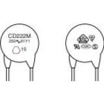 TDK-CD85-E2GA102MYNSA Kondensator, keramisch, einlagig Cap Ceramic Single Suppression X1/Y1 0.001uF 250VAC E 20% (8.5 X 7mm) Radial Disc 10mm 105°C Bulk