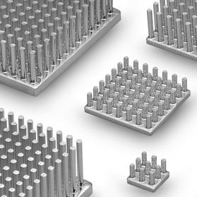 Fischer Elektronik-ICK S 17 X 17 X 15 Dissipateur thermique Heat Sink Passive Pin Array SMD Aluminum 8.36°C/W Black Anodized