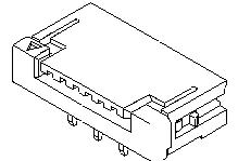 Molex-52089-0719 Steckverbinder, FFC-FPC Conn FFC/FPC Connector SKT 7 POS 1mm Solder RA Thru-Hole Tray