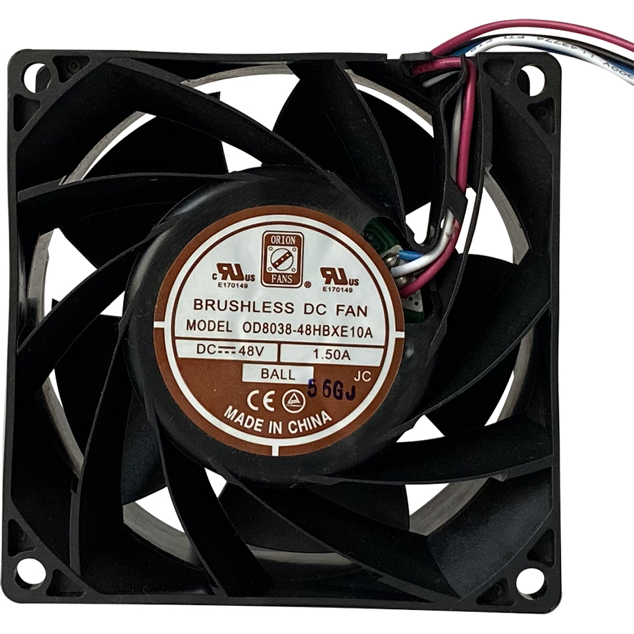 ORION FANS-OD8038-48HBXE10A Gebläse und Lüfter DC Fan Axial Ball Bearing 48V 45V to 50V 132CFM 73dB 80 X 80 X 38mm Tachometer