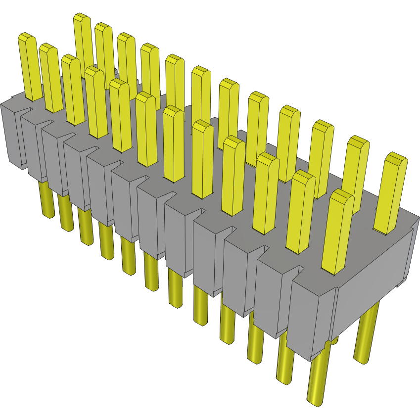 Samtec-HTMS-112-02-S-D Piastre connettori e prese PCB Conn Unshrouded Header HDR 24 POS 1.27mm Solder ST Top Entry Thru-Hole Tube