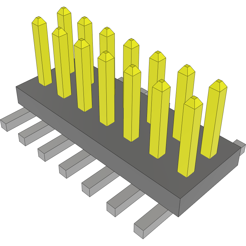 Samtec-FTS-107-01-F-DV Steckverbinderleisten und Leiterplattenbuchsen Conn Unshrouded Header HDR 14 POS 1.27mm Solder ST Top Entry SMD Tube