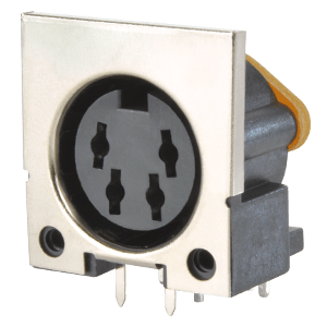 Same Sky (formerly CUI Devices)-SDF-40J Connecteur circulaire Conn Circular DIN SKT 4 POS Solder RA Thru-Hole 4 Terminal 1 Port