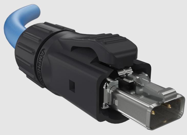 Amphenol Communications Solutions-MSPEP2L04A0 电话及电信连接器 Conn Single Pair Ethernet PL 2 POS 2.8mm IDT ST Cable Mount 2 Terminal 1 Port Tray