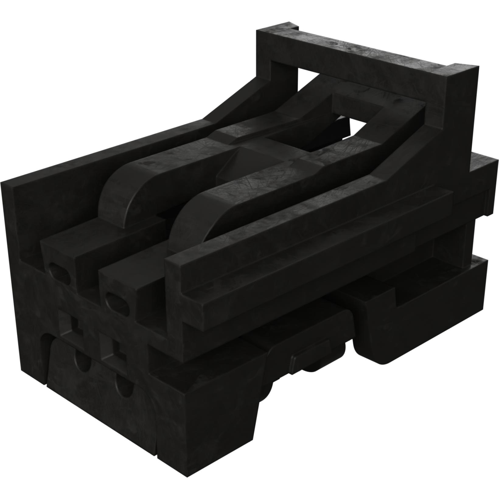 Molex-34791-0020 Gaine de câblage de raccordement discret Conn Housing RCP 2 POS 2mm Crimp ST Cable Mount Black Mini50 Bag