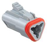 Molex-934452202 Einzeladersteckverbinder, Gehäuse Conn Housing RCP 3 POS Crimp ST Cable Mount Gray Bag