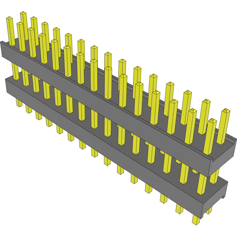 Samtec-DW-15-15-G-D-360 Connector Headers and PCB Receptacles Conn Board Stacker HDR 30 POS 2.54mm Solder ST Top Entry Thru-Hole Bulk