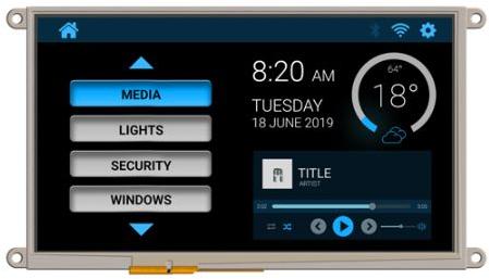 4D Systems-ULCD-90DCT-AR TFT 模块 9in TFT WVGA 800x480Pixels GPIO/I2C/SPI 475cd/m2 LED Backlight -10°C to 60°C Foam