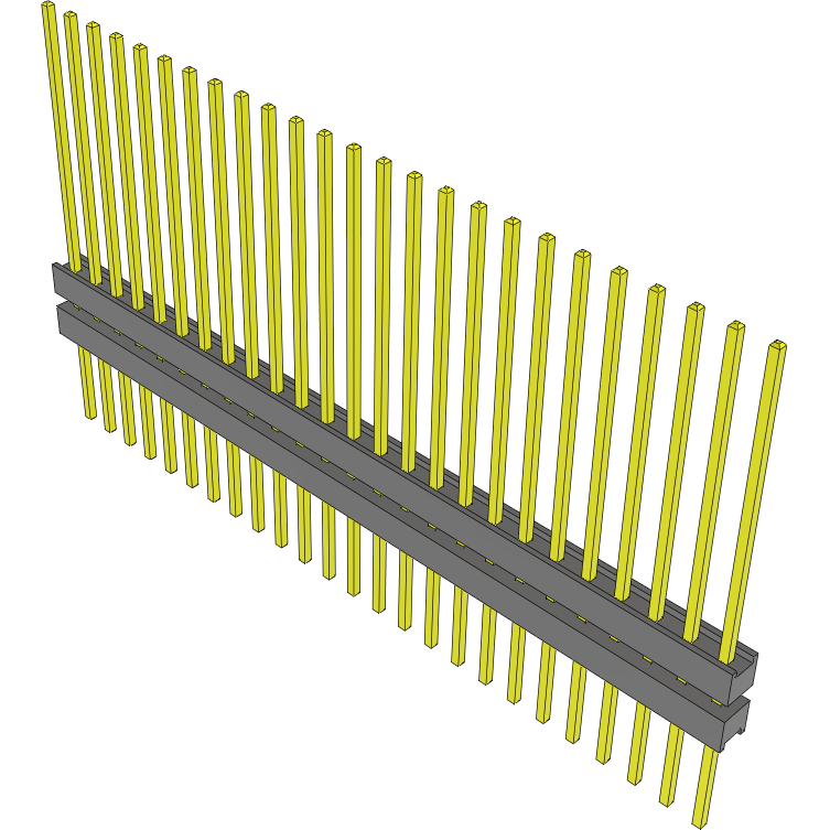 Samtec-EW-25-14-G-S-250 Connector Headers and PCB Receptacles Conn Board Stacker HDR 25 POS 2.54mm Solder ST Top Entry Thru-Hole Bulk