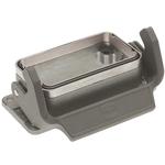 Bulkhead Mount Housing 180° 10B Shell Size Die Cast Aluminum Single Lock Han®