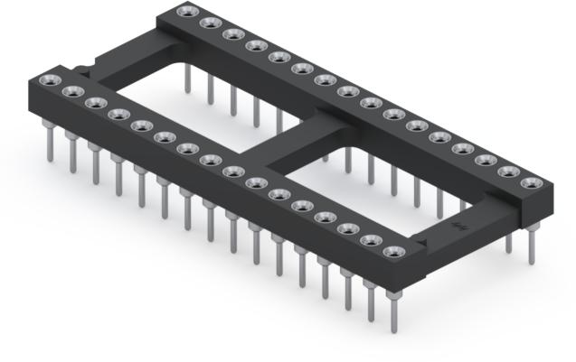 Mill-Max-110-44-632-41-001000 Connector Socket Conn DIP Socket SKT 32 POS 2.54mm Solder ST Thru-Hole Tube