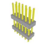 Conn Board Stacker HDR 12 POS 2mm Solder ST Top Entry Thru-Hole Bulk