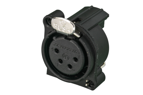 Neutrik Group-NC4FAH Steckverbinder für Audio und Video Conn XLR Connector F 4 POS Solder RA Thru-Hole 4 Terminal 1 Port