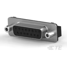 TE Connectivity-1-5747299-4 D-超小型连接器 Conn D-Sub F 15 POS 1.37mm Solder ST Thru-Hole 15 Terminal 1 Port Tube
