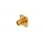 Radiall-R125496100W RF-Steckverbinder Conn SMA 0Hz to 18GHz 50Ohm ST Flange Mount RCP Gold Over Nickel