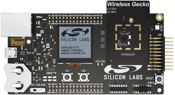 Silicon Labs-SLWSTK6021A Cartes et kits de développement RF/sans fil EFR32xG22 Wireless Gecko Starter Kit
