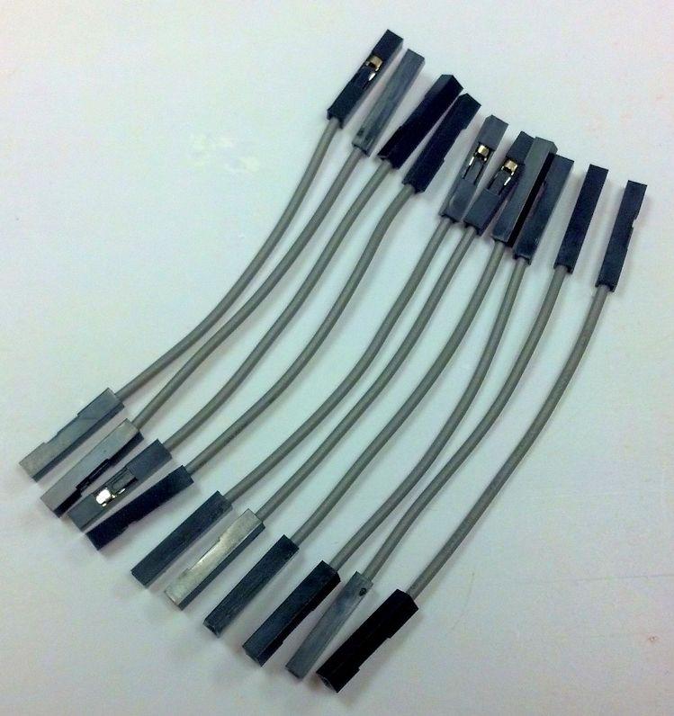 Twin Industries-TW-FP-5 Component Kits Prototyping Wires With Female To Female Machine Pin Ends For Rapid Prototyping, 10-Pack, Wires 5cm In Length