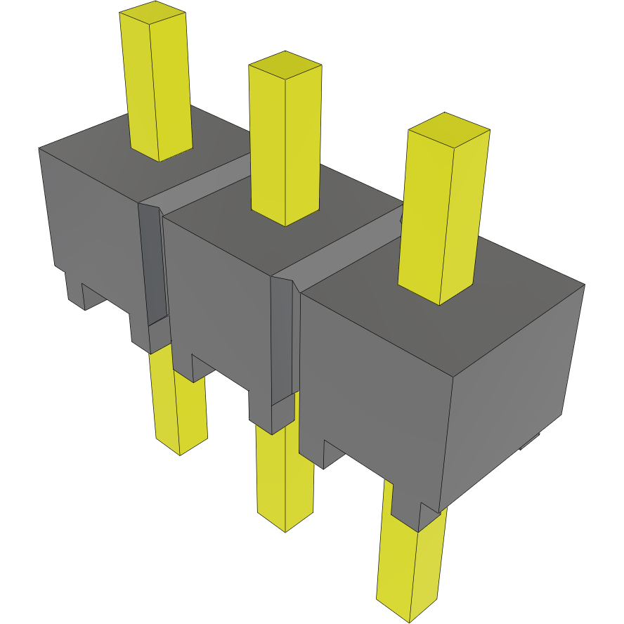 Samtec-MTSW-103-06-T-S-080 Steckverbinderleisten und Leiterplattenbuchsen Conn Unshrouded Header HDR 3 POS 2.54mm Solder ST Top Entry Thru-Hole Bulk