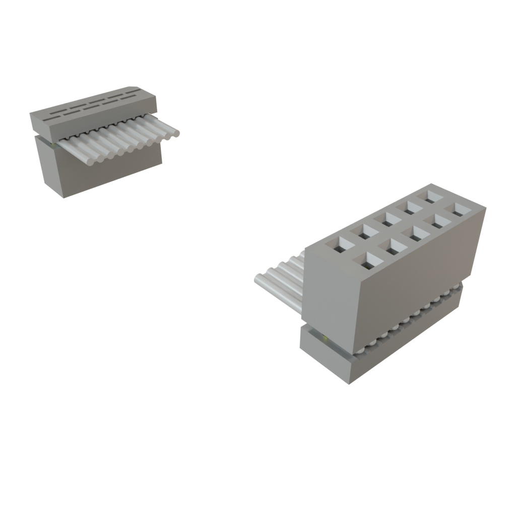 Samtec-IDSD-05-D-04.50-T-G-RW-R  Cable Assembly 0.114m 28AWG 1.27mm 10 to 10 POS IDC Connector to IDC Connector F-F Bulk
