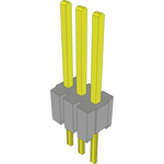 Conn Unshrouded Header HDR 3 POS 1.27mm Solder ST Top Entry Thru-Hole Layer