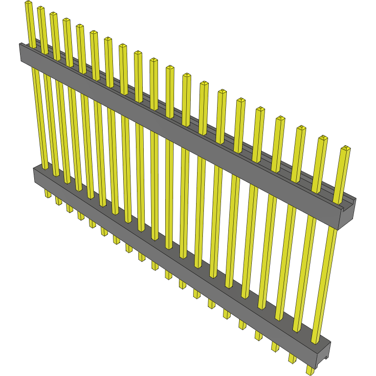Samtec-DW-20-13-T-S-885 Connector Headers and PCB Receptacles Conn Board Stacker HDR 20 POS 2.54mm Solder ST Top Entry Thru-Hole Bulk