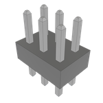 Conn Unshrouded Header HDR 6 POS 2mm Solder ST Top Entry Thru-Hole Bulk