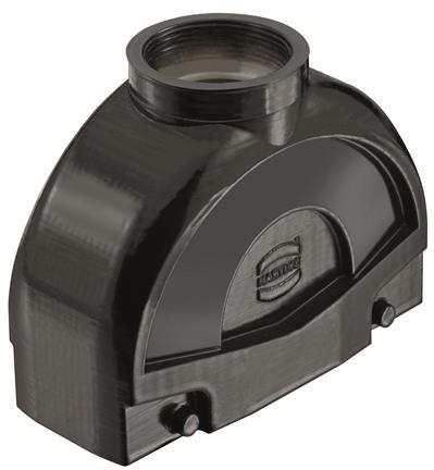 HARTING Technology Group-19410240423 Backshells Hood 180° 24B Shell Size Glass Filled Nylon/Glass Filled Polyamide Double Lock Han-Eco®