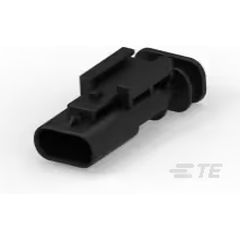 TE Connectivity-1-1703494-1 分立接线罩连接器 Conn Housing PL 3 POS 4mm Crimp ST Cable Mount Black Box