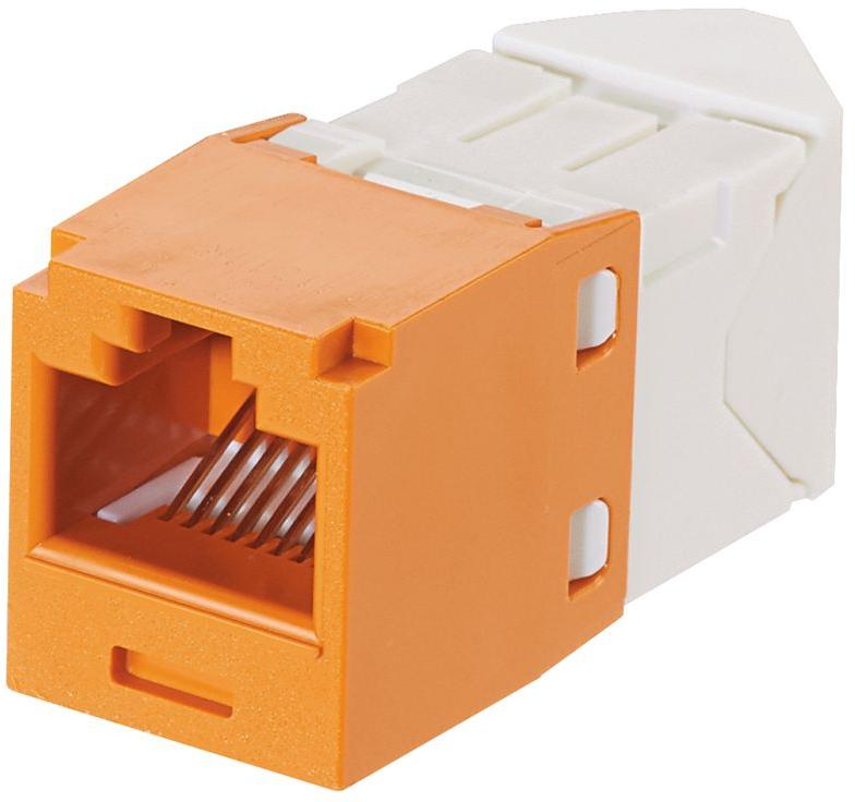 Panduit-CJLR688TGOR-24 Connettore telefono e telecomunicazione Conn Modular Jack RCP 8 POS Cable Mount 8 Terminal 1 Port Cat 6 Bulk