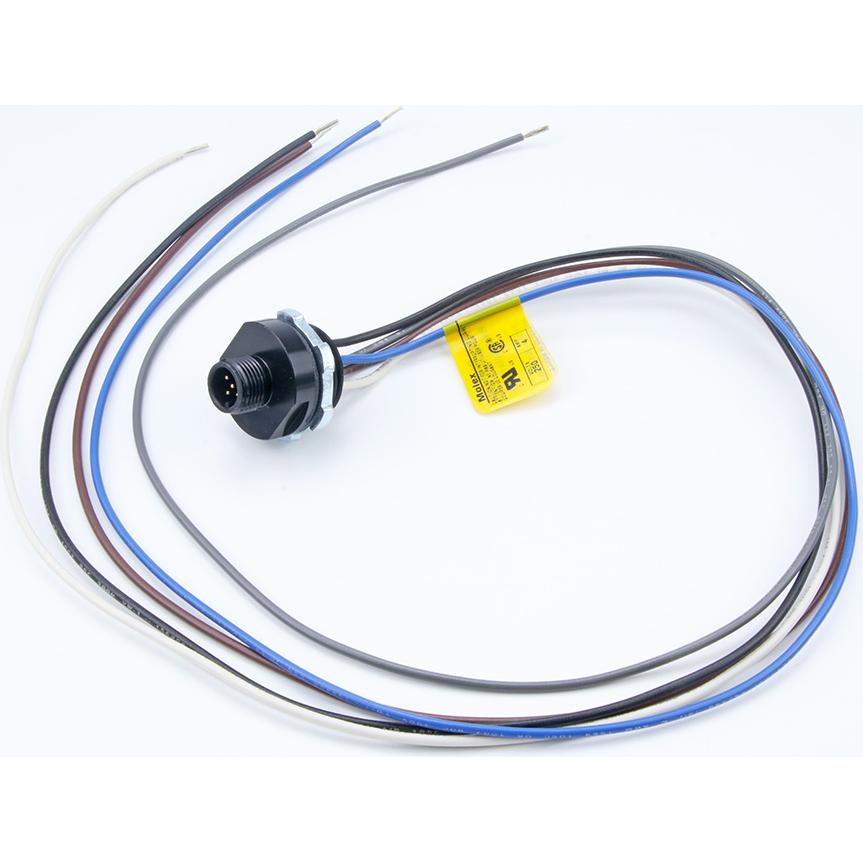 Molex-8R5006A18M020 null Cable Assembly Circular 2m 22AWG M12 Circular 5 Straight