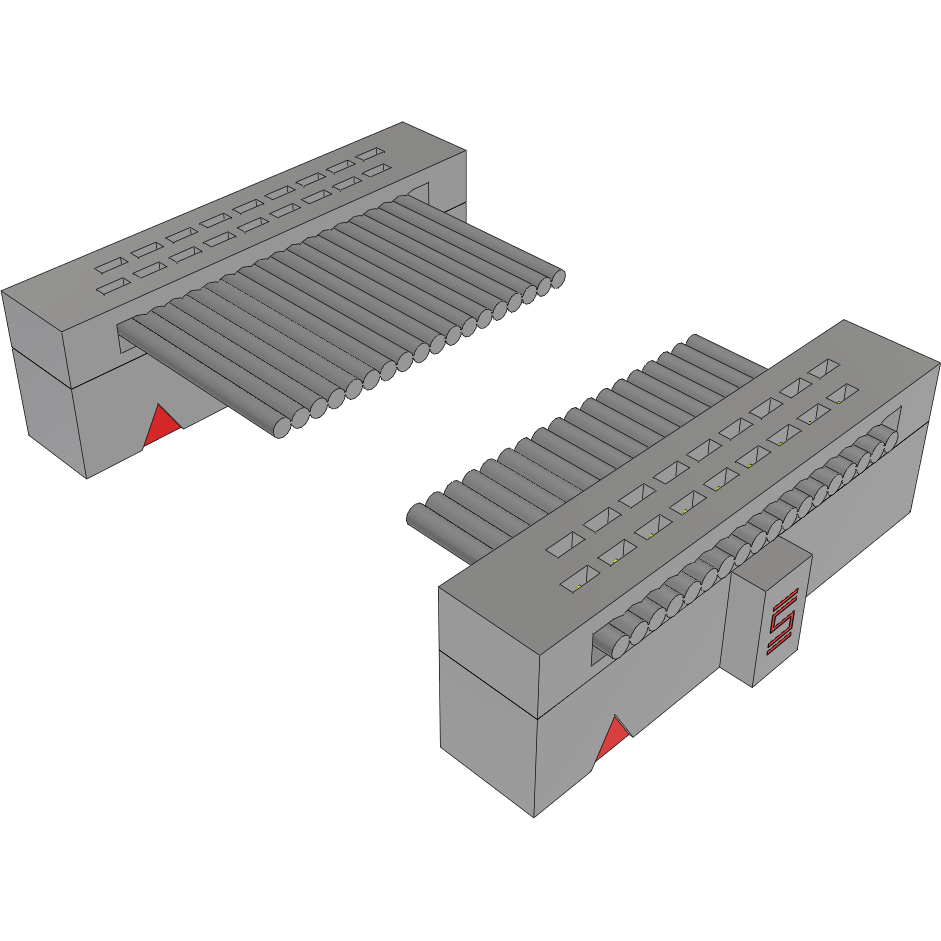 Samtec-FFSD-09-D-01.30-01-N Assemblage de câble plat/ruban Cable Assembly 0.03m 30AWG 1.27mm 18 to 18 POS IDC Connector to IDC Connector F-F TIGER EYE™ Bulk